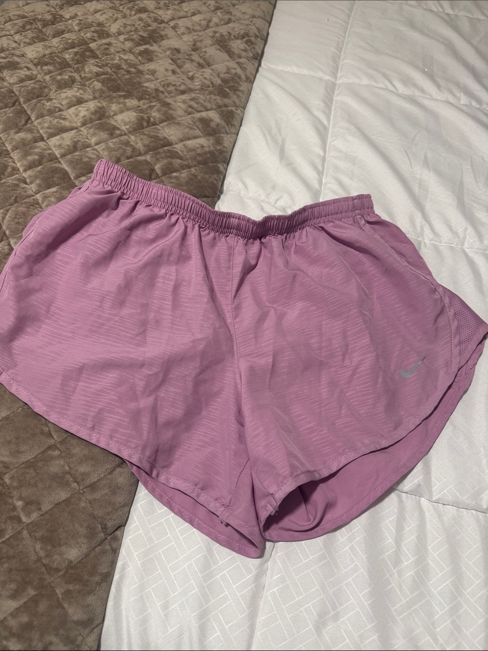 Nike Women's Lavender-Pink Athletic Running Shorts